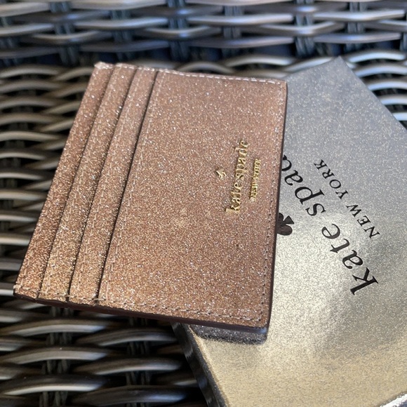 Kate Spade Shimmy Glitter Boxed Small Card Holder - Picture 16 of 16